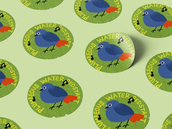 鉛色鶇鶇小圓貼 (30入)