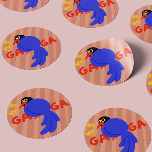 藍白拖鳥小圓貼 (30入)