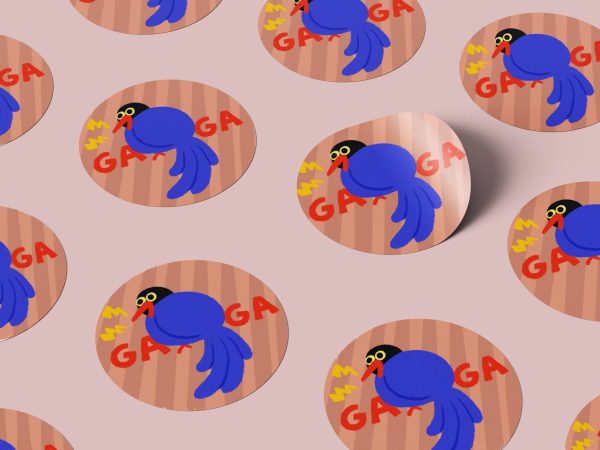 藍白拖鳥小圓貼 (30入)